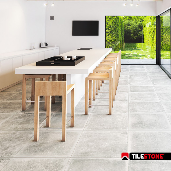 ceramic blue stone, floor tiles , blue stone look, light grey, Impermo